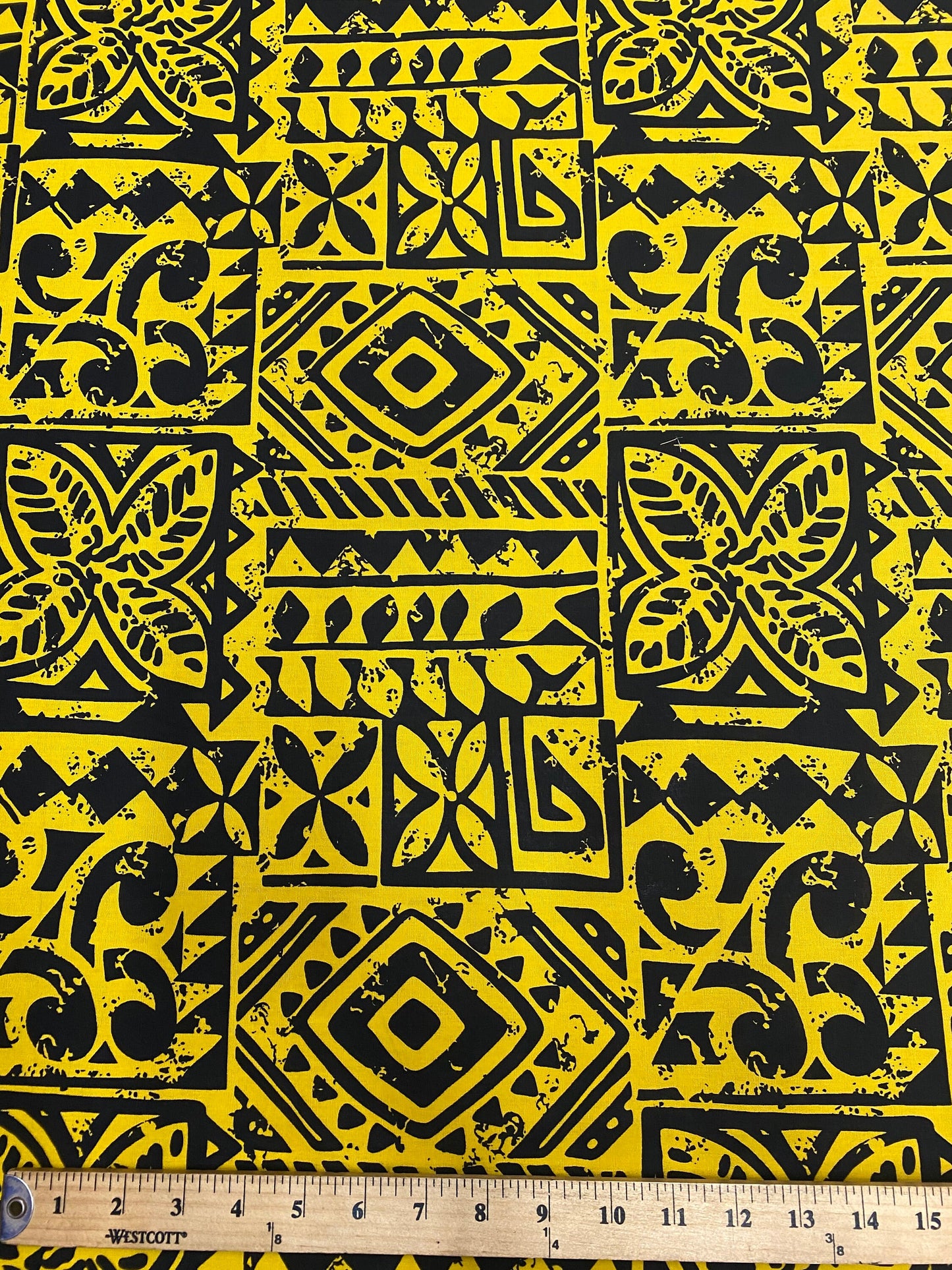 Polynesian Fabric -Tapa Fabric, Block Print, Tribal, Samoan, Fiji, Island Fabric - Sold by the Yard -100% Cotton Lt Bark Cloth -Doby Cotton  | Gtex Fabrics