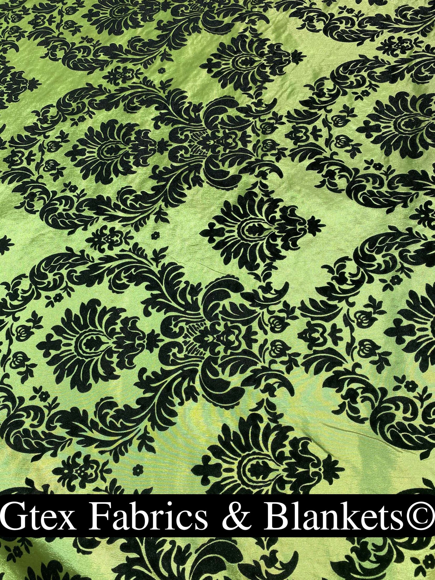 Royal Victorian Gothic Damask Taffeta Flocked Fabric for Dresses, Home Decor, Apparel, Curtains, ETC by the Yard (58") Soft Textured Damask | Gtex Fabrics