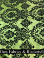 Royal Victorian Gothic Damask Taffeta Flocked Fabric for Dresses, Home Decor, Apparel, Curtains, ETC by the Yard (58") Soft Textured Damask | Gtex Fabrics