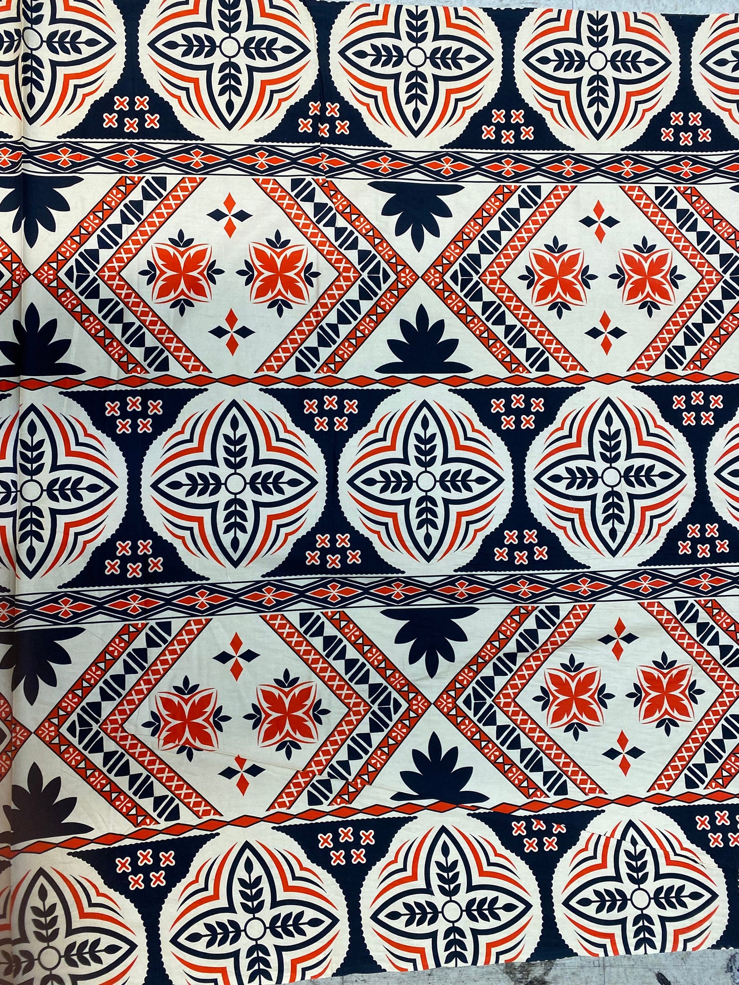 Fiji Islander Fabric 100% Cotton Tapa Print Fabric – 45" Wide, Sold by the Yard | Featuring Polynesian, Micronesian, and Melanesian Designs " | Gtex Fabrics