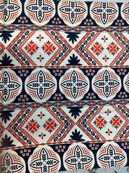 Fiji Islander Fabric 100% Cotton Tapa Print Fabric – 45" Wide, Sold by the Yard | Featuring Polynesian, Micronesian, and Melanesian Designs " | Gtex Fabrics