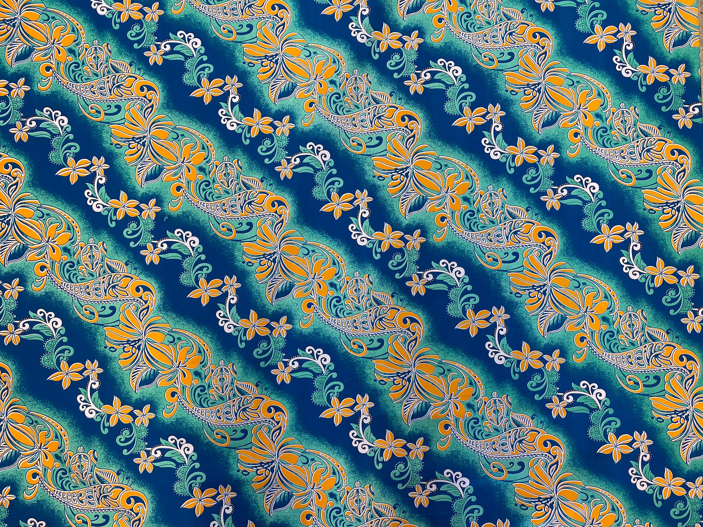 New Aloha Print - Tropical Polynesian Hawaiian Fabric by The Yard or Roll 45" Wide  | Gtex Fabrics