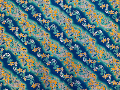 New Aloha Print - Tropical Polynesian Hawaiian Fabric by The Yard or Roll 45" Wide  | Gtex Fabrics