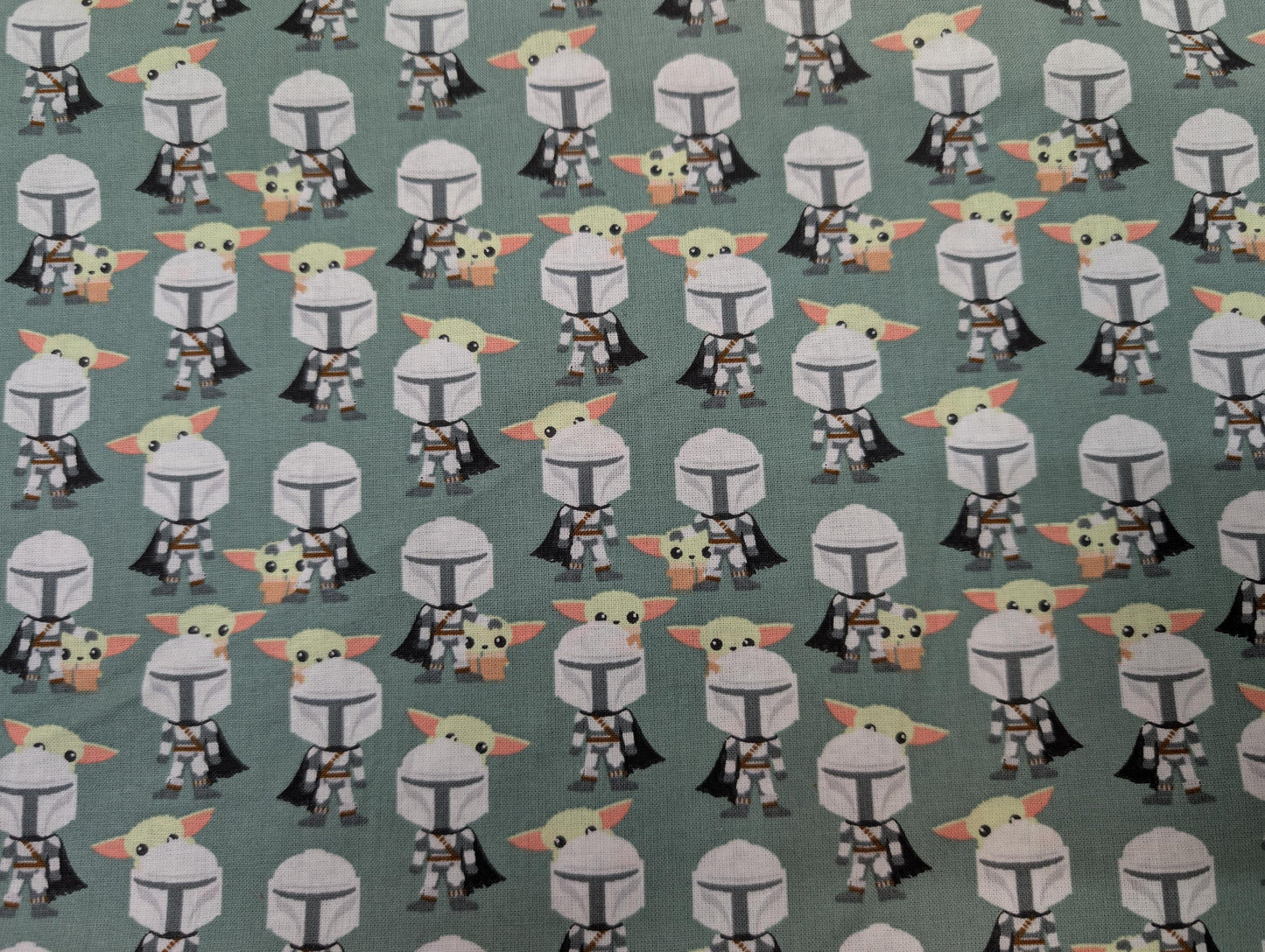 Disney Star Wars - Mandalorian The Child Baby YODA Toss 100% Quilting Cotton Fabric by The Yard | Gtex Fabrics