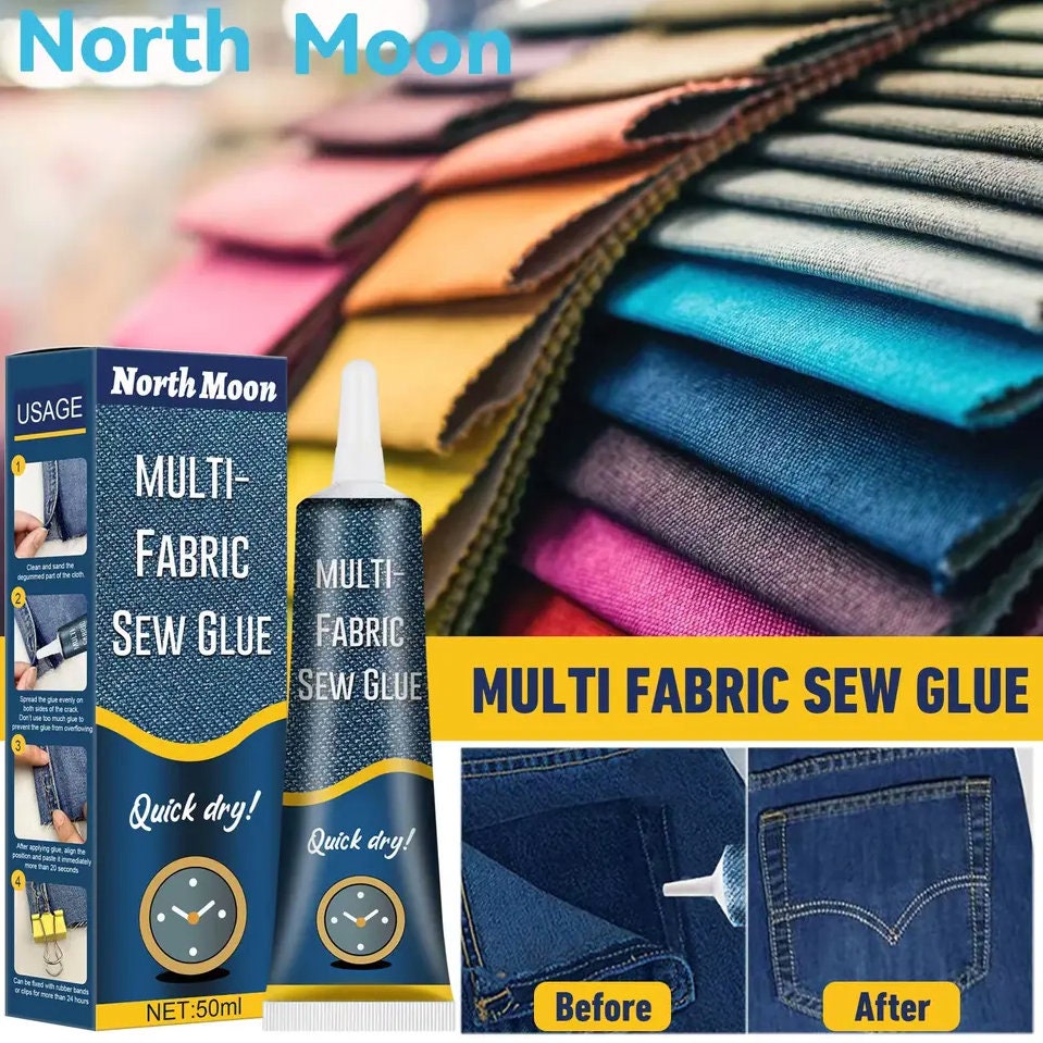 Multi-Fabric Sew Glue - Fabric Mending Glue - Special for clothes Jeans, Fabric Glue, Fabric Repair, Fabric Glue Adhesive 50 ML  | Gtex Fabrics