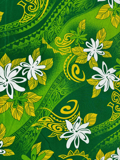 Polynesian Tribal Fabric – 45” Wide | Lightweight Soft Poly Cotton Feel | Sold by Yard or Roll | Made in Thailand | Island Design| Wholesale  | Gtex Fabrics