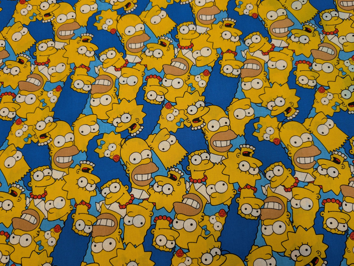 The Simpsons Head Toss 100% Cotton Fabric By The Yard - Novelty Fabric High Quality | Gtex Fabrics