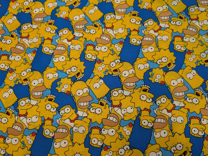 The Simpsons Head Toss 100% Cotton Fabric By The Yard - Novelty Fabric High Quality | Gtex Fabrics