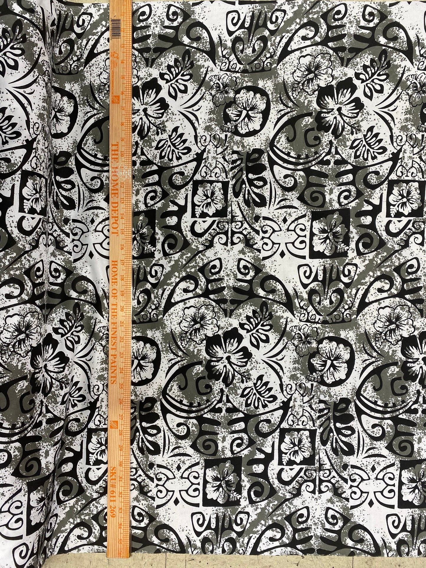 NEW! Polynesian Elegance: 36" Polyester Fabric with Poly Cotton Feel– Tribal and Floral Fusion- Made In Thailand - Low Price - Wholesale " | Gtex Fabrics