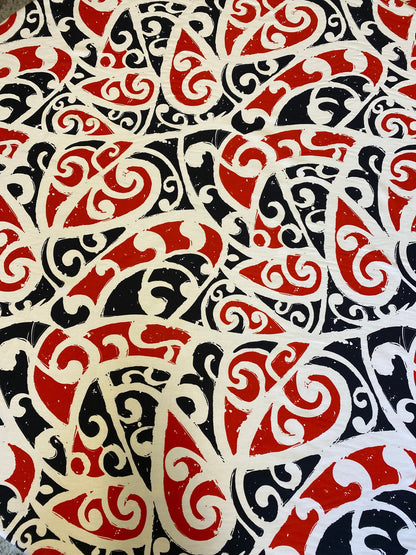 GTEX Collection - Island Print Tropical Hawaiian Tribal Polynesian Print 100% Cotton Fabric 45" Sold By The Yard  | Gtex Fabrics