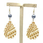 Polynesian Island Tribal Earring Set - Resin Embossed with Pearl - Design 103 | Gtex Fabrics