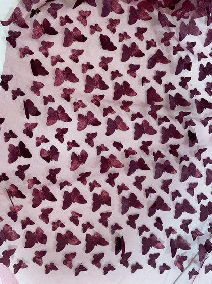 3-D Butterfly Lace Fabric Collection, 3D Laser Cut Butterflies on Tulle Mesh Material, Dress Fabric, Fashion, Decor, New Designs, Cute |Gtex Fabrics|