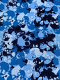 Blue Skull Camo Camouflage Quilt Cotton Fabric 45” Spooky Halloween High Queen Rare Design Army Military Skulls Novelty Fabric | Gtex Fabrics