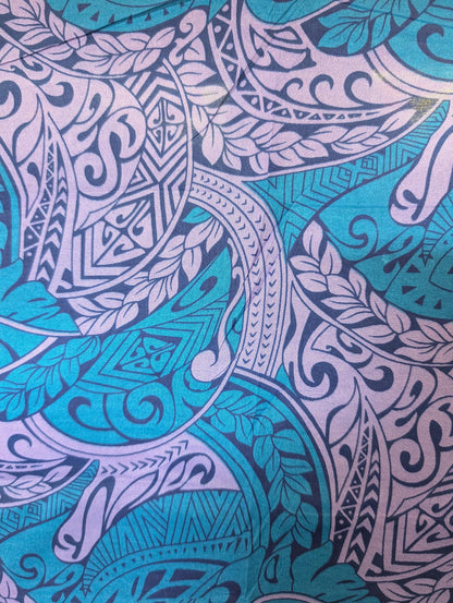 High Quality: Polynesian Elegance 36" Polyester Fabric – Tribal Design, Poly Cotton Feel – Roll/Bolt – Made in Thailand  | Gtex Fabrics