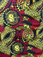 West Samoan Tribal Print Fabric - Polynesian Design - Peach Skin Fabric- by the Yard 58" Wide - Seal Of Western Samoa  | Gtex Fabrics