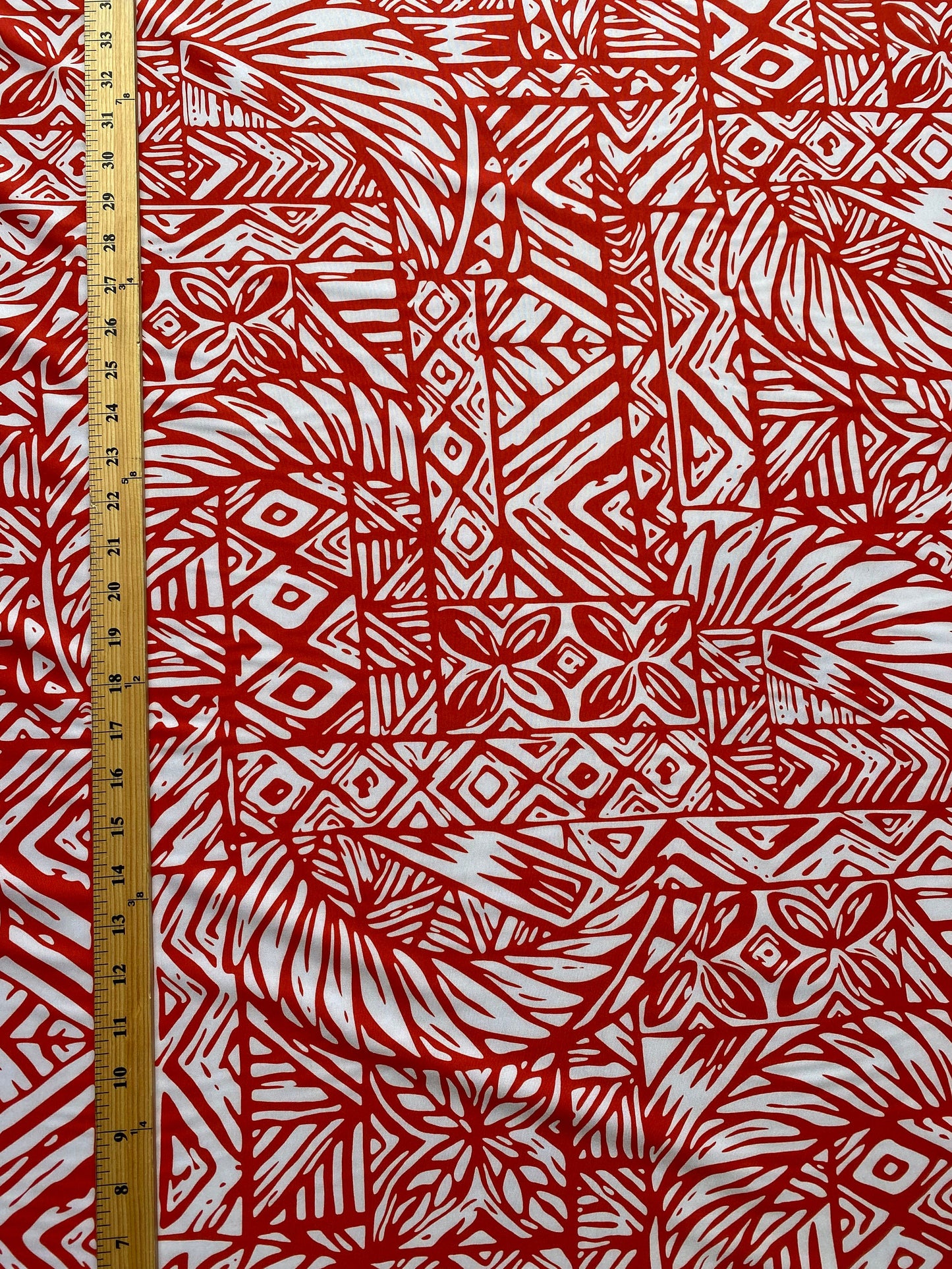 Hawaiian Tropical Tapa Tribal Print Polynesian Fabric - Peach Skin Fabric- by the Yard 58" Wide - New Design - Island Fabric 103 | Gtex Fabrics