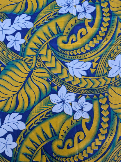 Roll, Bolt - Polynesian Elegance: 36" Polyester Fabric with Poly Cotton Feel– Tropical and Floral Fusion- Made In Thailand - Wholesale Price   | Gtex Fabrics