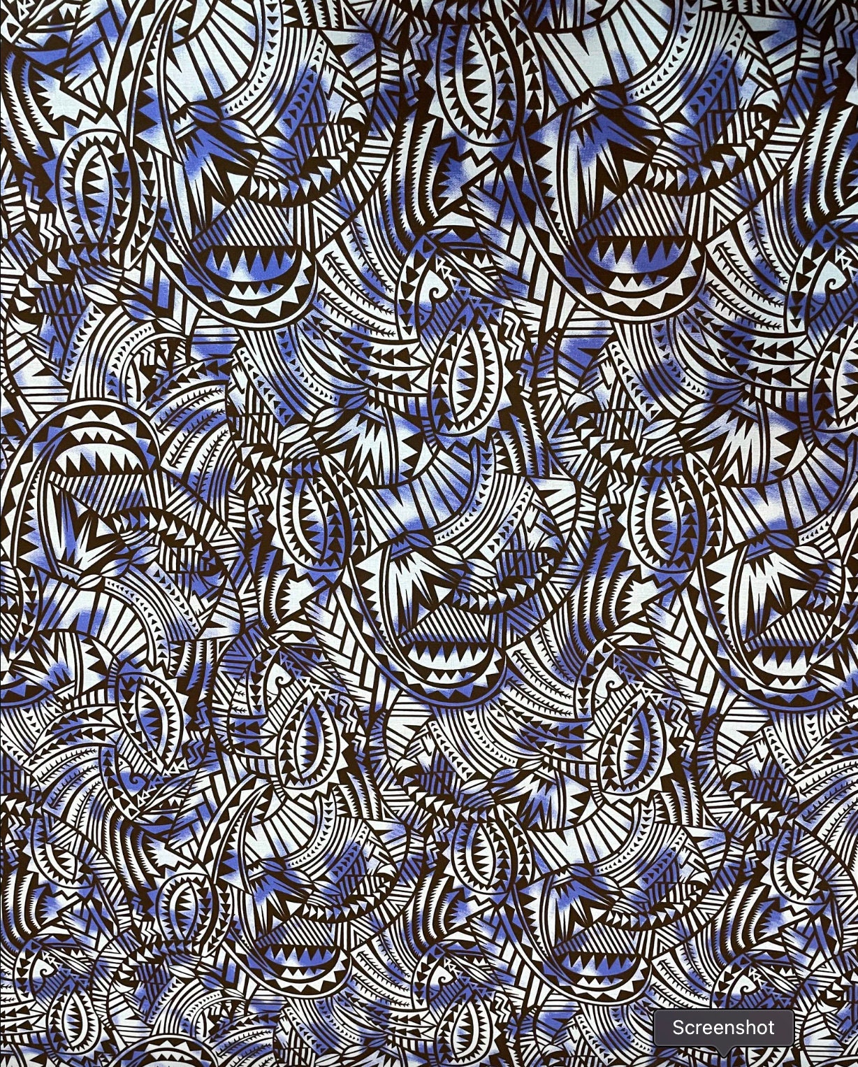 Polynesian Tapa Fabric - Tribal Tattoo Hawaiian Cute and Unique Fabric Design - Sold by the Yard - Luxury Cotton Quality 45" | Gtex Fabrics