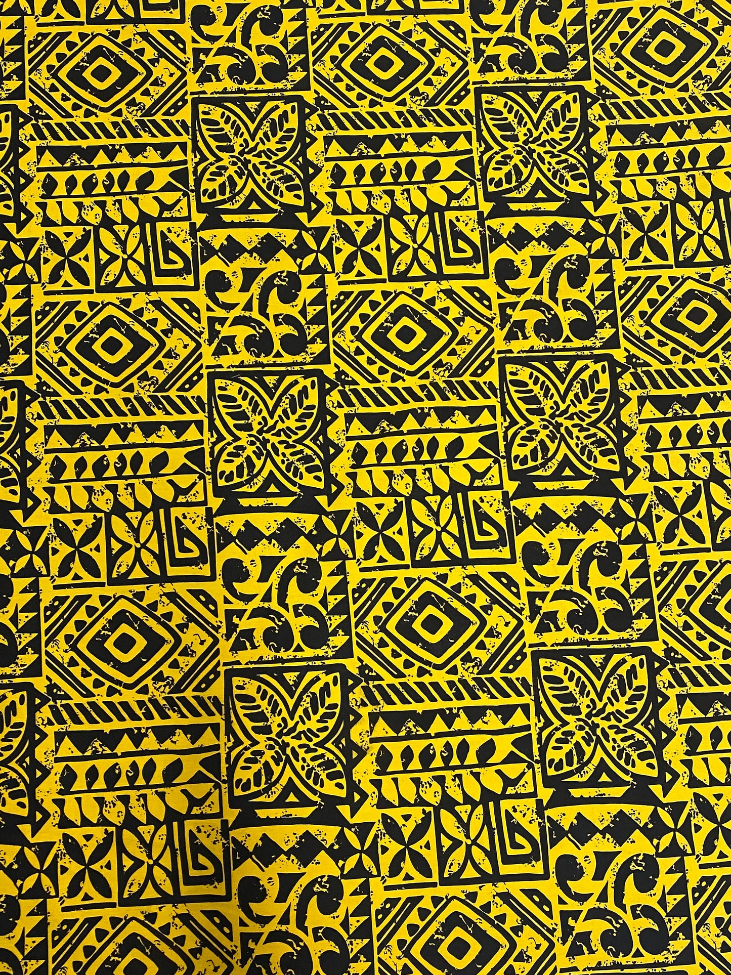 Polynesian Fabric -Tapa Fabric, Block Print, Tribal Tattoo, Samoan, Island Fabric - Sold by the Yard - 100% Cotton Fabric 45" - New Design  | Gtex Fabrics