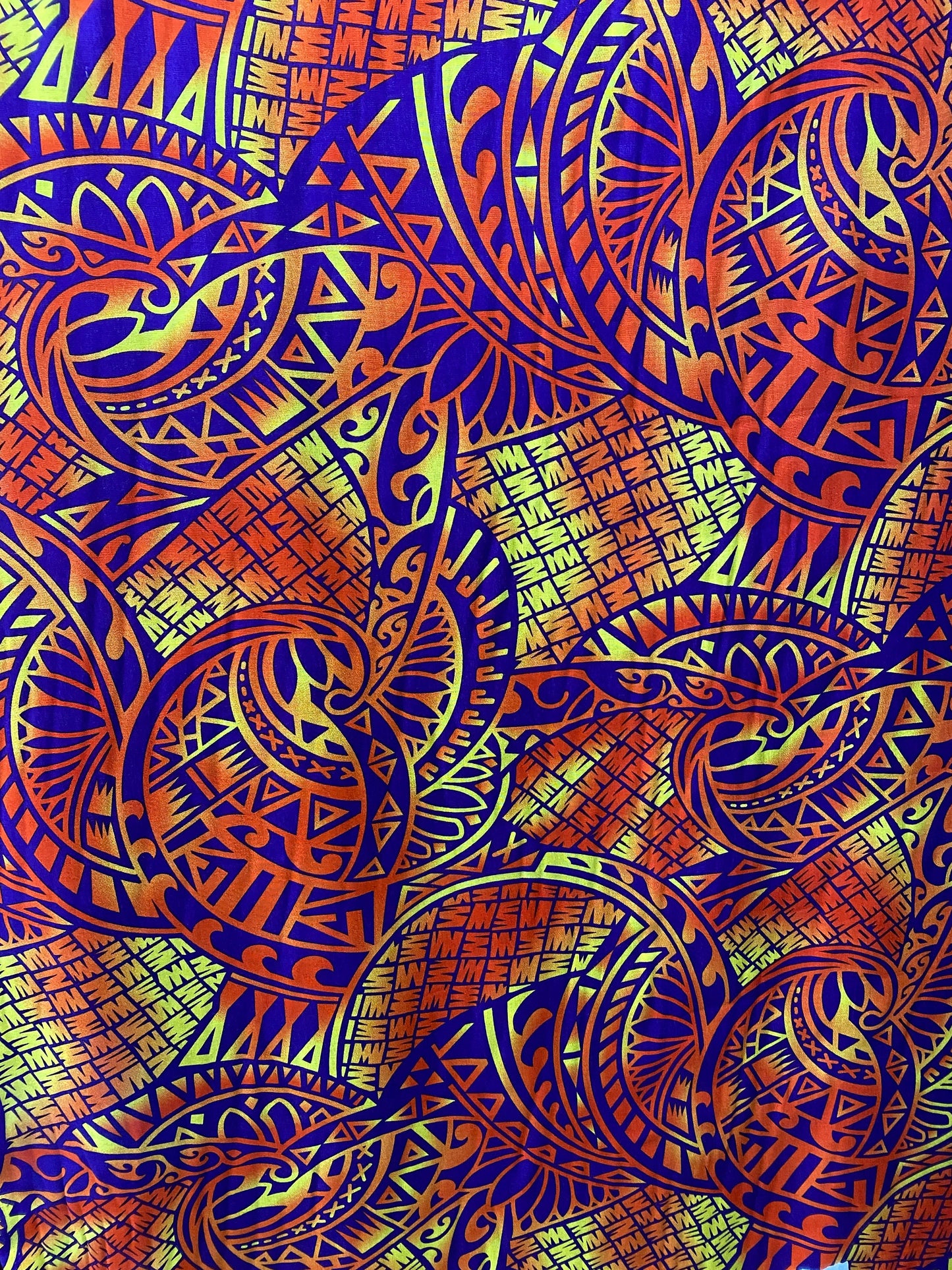 GTEX Collection Tribal Enchantment - Polynesian Fabric - Tribal Tattoo, Island Fabric - Sold by the Yard - Rayon Fabric 45" - New Design | Gtex Fabrics