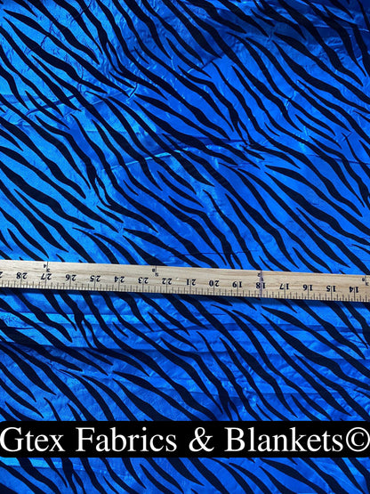 Zebra Stripes Taffeta Flocked Fabric for Dresses, Home Decor, Apparel, Curtains, ETC by the Yard (58") Soft Textured Zebra Stripes   | Gtex Fabrics