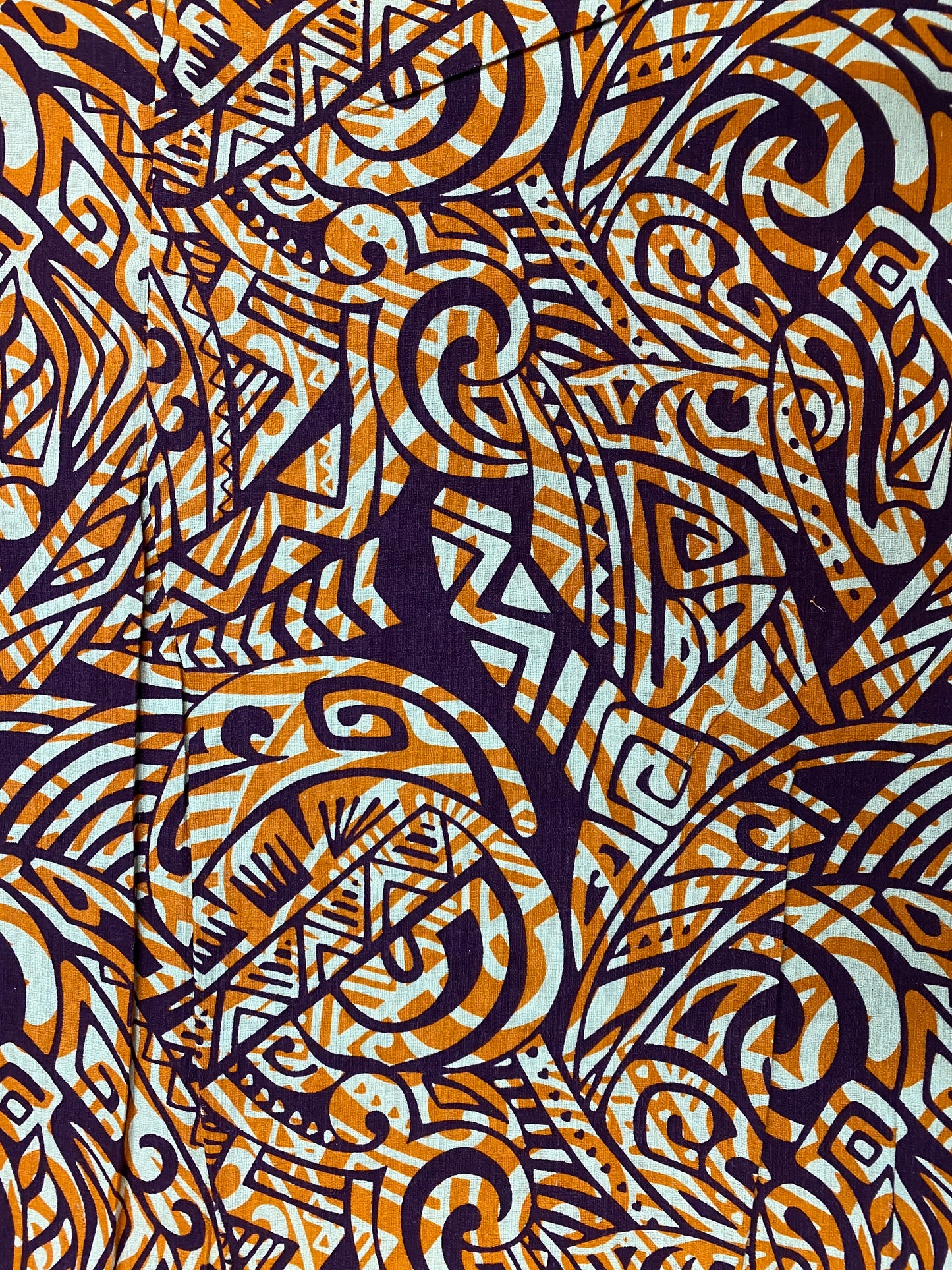 Polynesian Fabric -Tapa Fabric, Block Print, Tribal, Samoan, Fiji, Island Fabric - Sold by the Yard -100% Cotton Lt Bark Cloth -Doby Cotton   | Gtex Fabrics