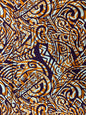 Polynesian Fabric -Tapa Fabric, Block Print, Tribal, Samoan, Fiji, Island Fabric - Sold by the Yard -100% Cotton Lt Bark Cloth -Doby Cotton   | Gtex Fabrics