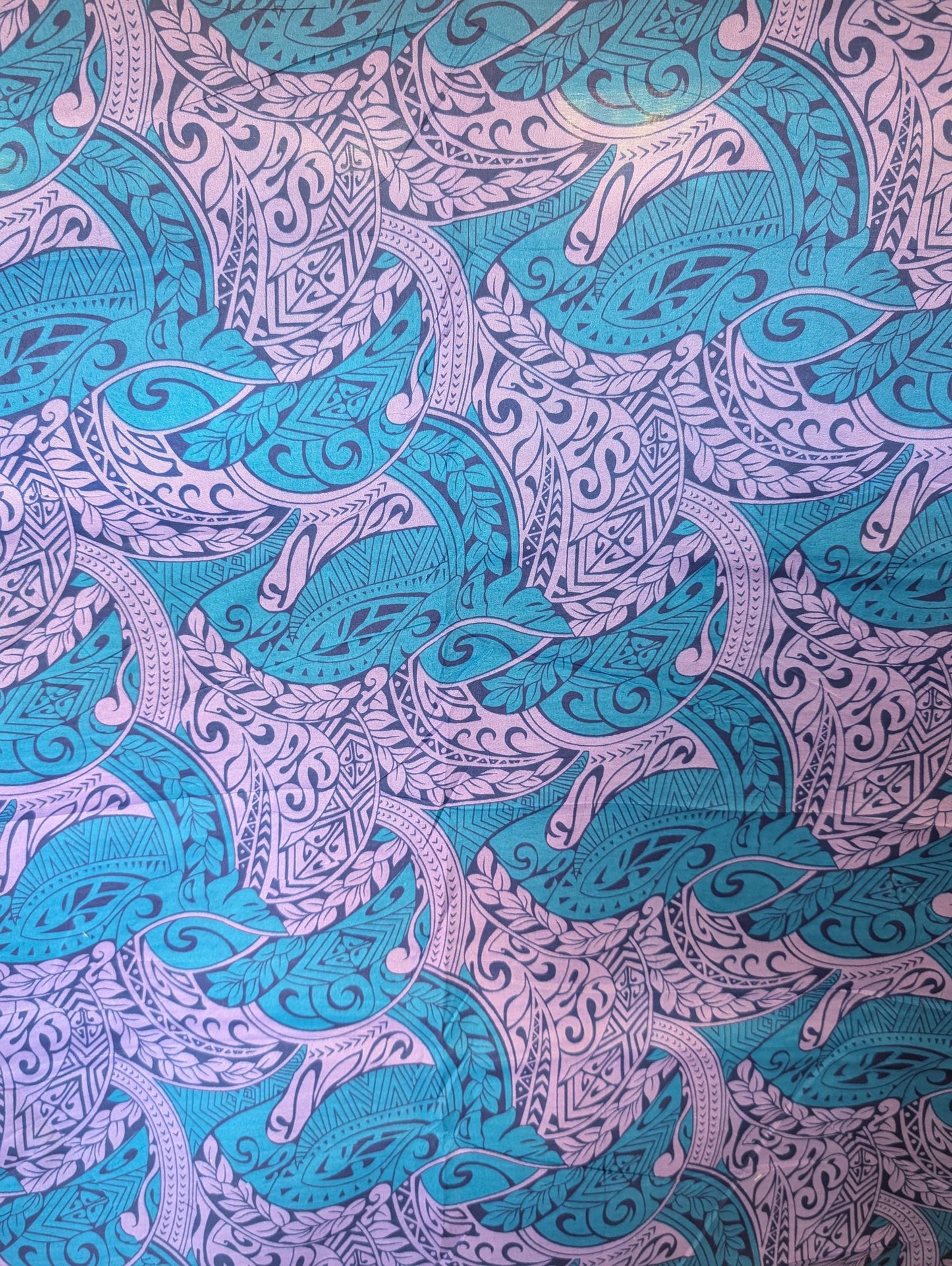 High Quality: Polynesian Elegance 36" Polyester Fabric – Tribal Design, Poly Cotton Feel – Roll/Bolt – Made in Thailand  | Gtex Fabrics