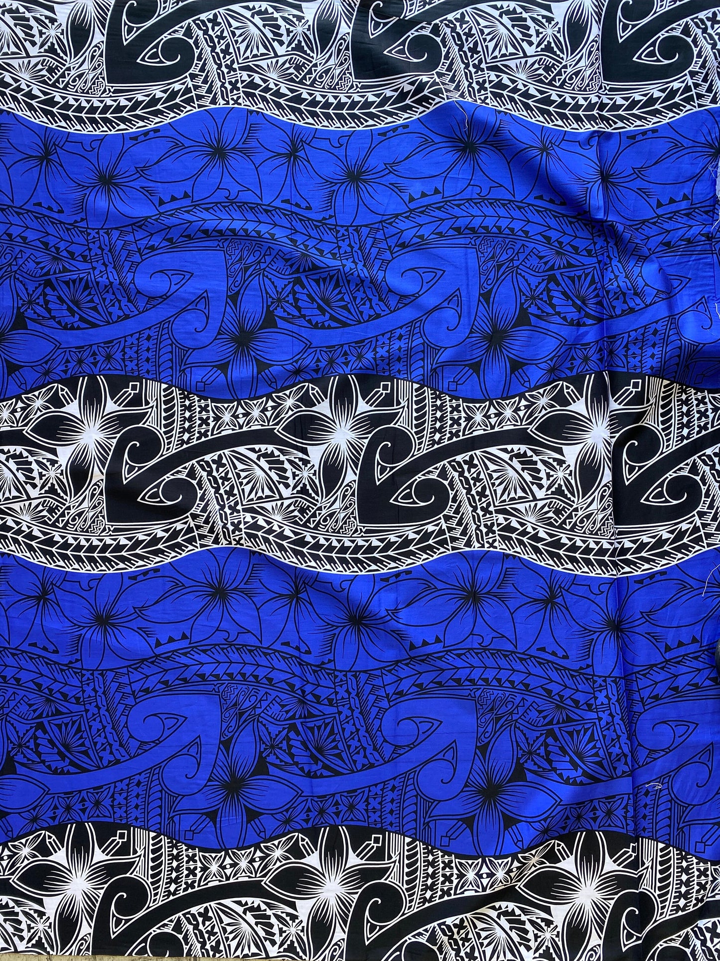 GTEX Collection - Polynesian Fabric -Tribal Tattoo and Floral Design, Island Fabric - Sold by the Yard - 100% Cotton Fabric 45" - New Design  | Gtex Fabrics
