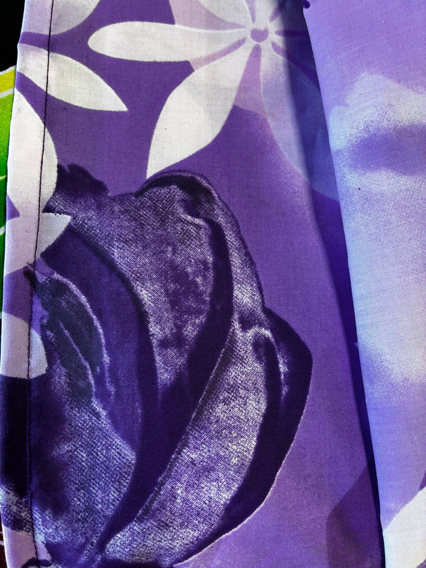 Tropical Purple Ei Lava Lava Sarong – Soft Poly Cotton | Handmade in USA | Unisex Wrap 70"x44" | Island Pareo for Any OccasionPolynesian Elegance: 36" Polyester Fabric with Poly Cotton Feel– Hawaiian and Floral Fusion  | Gtex Fabrics