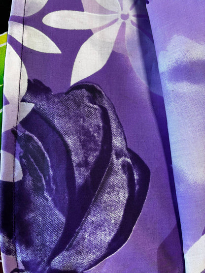 Tropical Purple Ei Lava Lava Sarong – Soft Poly Cotton | Handmade in USA | Unisex Wrap 70"x44" | Island Pareo for Any OccasionPolynesian Elegance: 36" Polyester Fabric with Poly Cotton Feel– Hawaiian and Floral Fusion  | Gtex Fabrics