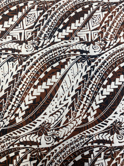GTEX Collection - Polynesian Fabric -Tactical Tribal Tattoo Design, Island Fabric - Sold by the Yard - FDY Peachskin Fabric 58" - New Design | Gtex Fabrics