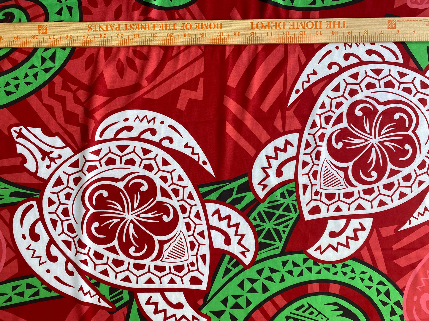 New Tropical Turtle Large Design Polynesian Fabric - Peach Skin Fabric- by the Yard 58" Wide - New Design - Island Fabric 107 | Gtex Fabrics