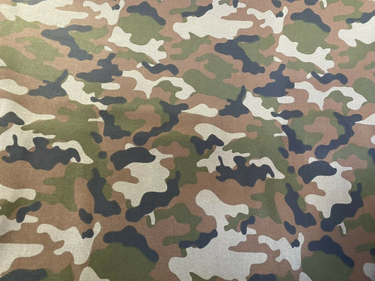 New 100% Cotton Army Camouflage Camo Print Fabric Sold By The Yard (1 Yard) Army Military Color Novelty Fabric | Gtex Fabrics