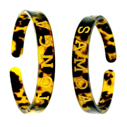 New Samoa Tonga Tribal Carved Acrylic Cuff Bracelets Bangles – Polynesian Island Tribal Jewelry with Embroidery  | Gtex Fabrics