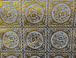 Water-Resistant 54" Cream & Gold Table Cover Vinyl Fabric, Lined, By The Yard (No Felt Back) | Gtex Fabrics