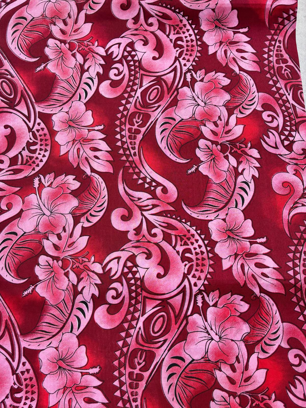 Roll, Bolt - Polynesian Elegance: 36" Polyester Fabric with Poly Cotton Feel– Tropical and Floral Fusion- Made In Thailand - Wholesale Price | Gtex Fabricss