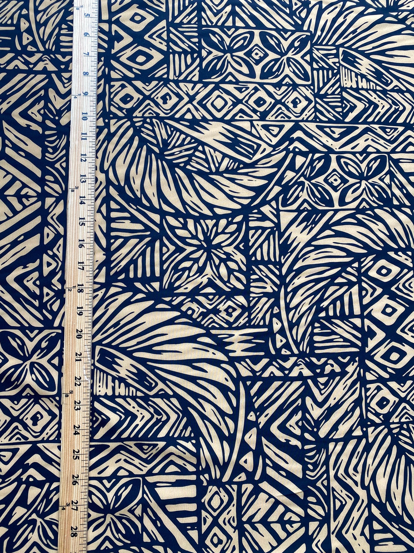 Hawaiian Tropical Tapa Tribal Print Polynesian Fabric - Peach Skin Fabric- by the Yard 58" Wide - New Design - Island Fabric 103 | Gtex Fabrics
