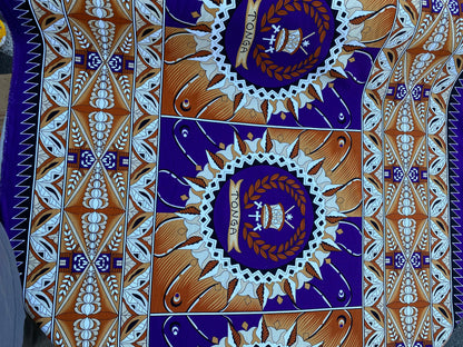GTEX Collection B500 - Polynesian Tapa Fabric, Island Fabric, High Quality Vibrant New Design, Tonga Island Fabric, Seal of Tonga, Tradition | Gtex Fabrics