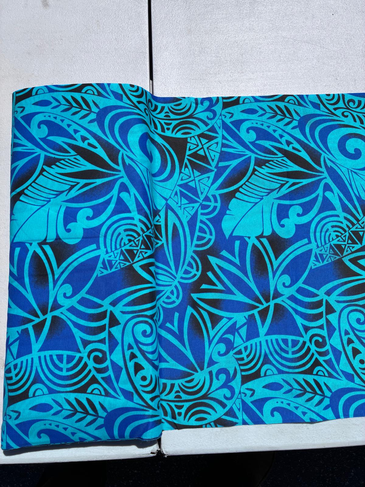 Deluxe Edition- Polynesian Elegance: 36" Polyester Fabric with Poly Cotton Feel – Tribal & Tatoo - Wholesale Price " | Gtex Fabrics