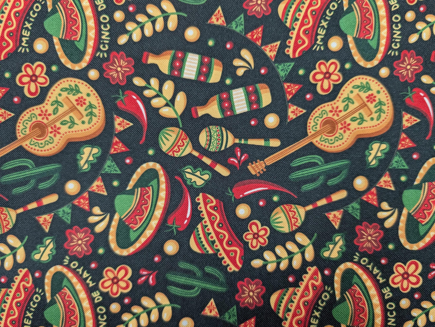High-Quality Mexican Mini Matt Fabric – Loteria, Tattoo, Avocado, Sombrero, Cinco De Mayo, San Muerte – Hispanic Material by the Yard | Gtex Fabrics