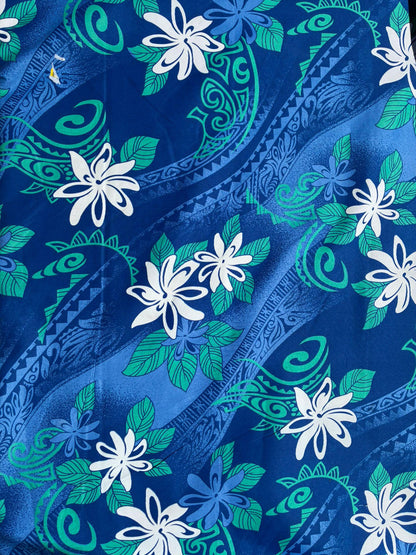 Polynesian Tribal Fabric – 45” Wide | Lightweight Soft Poly Cotton Feel | Sold by Yard or Roll | Made in Thailand | Island Design| Wholesale  | Gtex Fabrics