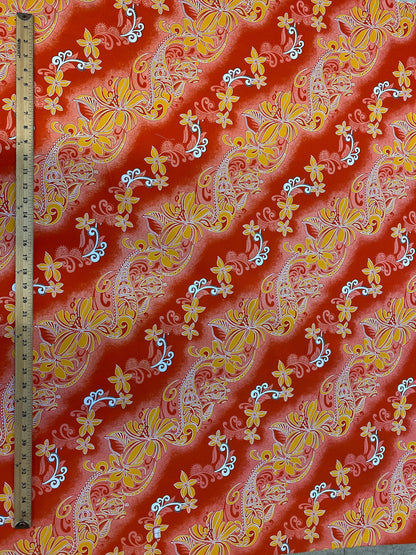 New Aloha Print - Tropical Polynesian Hawaiian Fabric by The Yard or Roll 45" Wide  | Gtex Fabrics