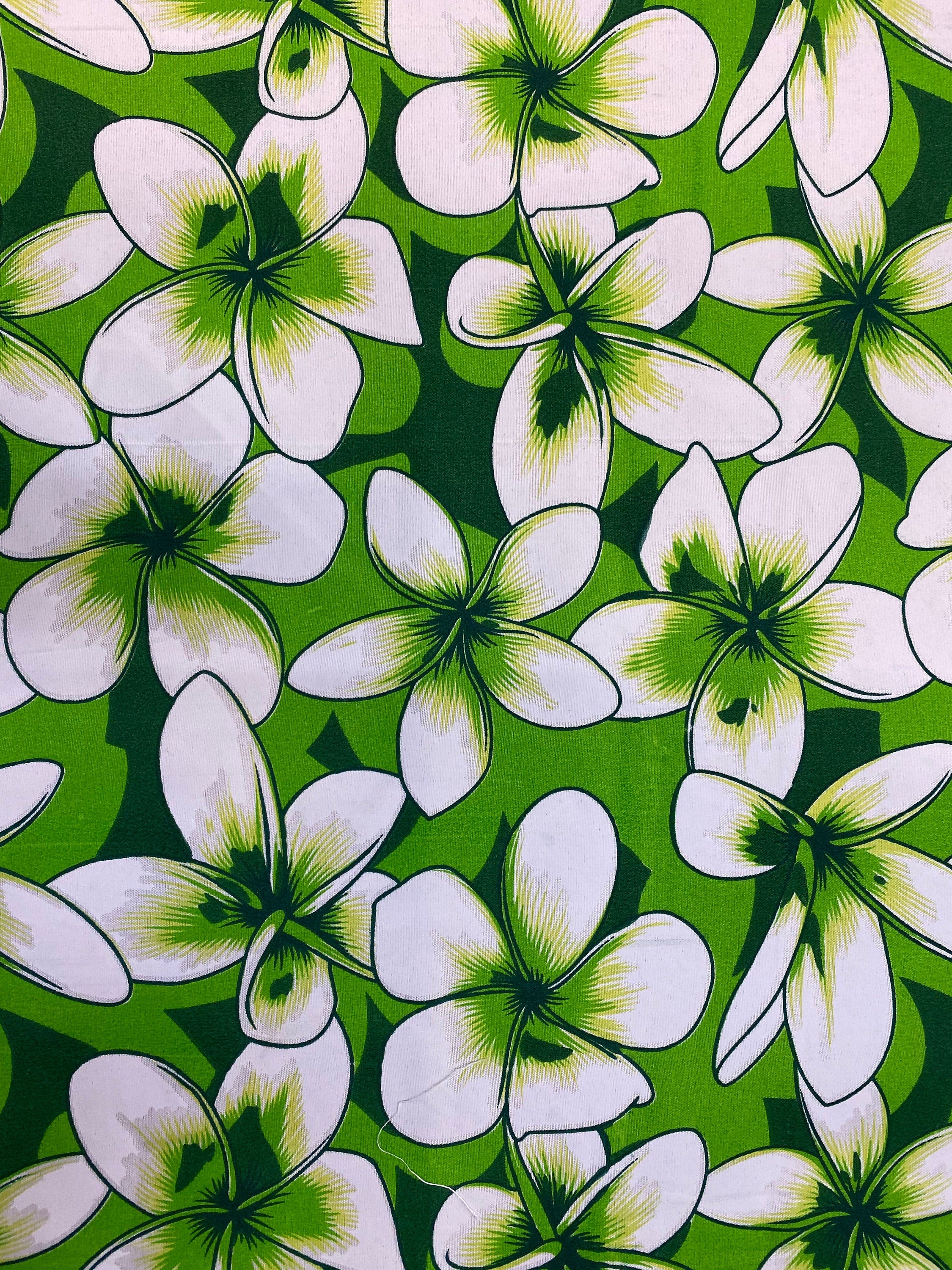 New Aloha Print - Tropical Floral Polynesian Hawaiian Fabric by