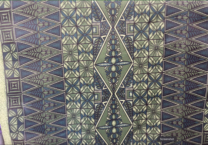 Polynesian Tongan Print, Tribal, Block Print, Polyester Fabric 45" - HD Design Island Fabric | POLY111 | Gtex Fabrics