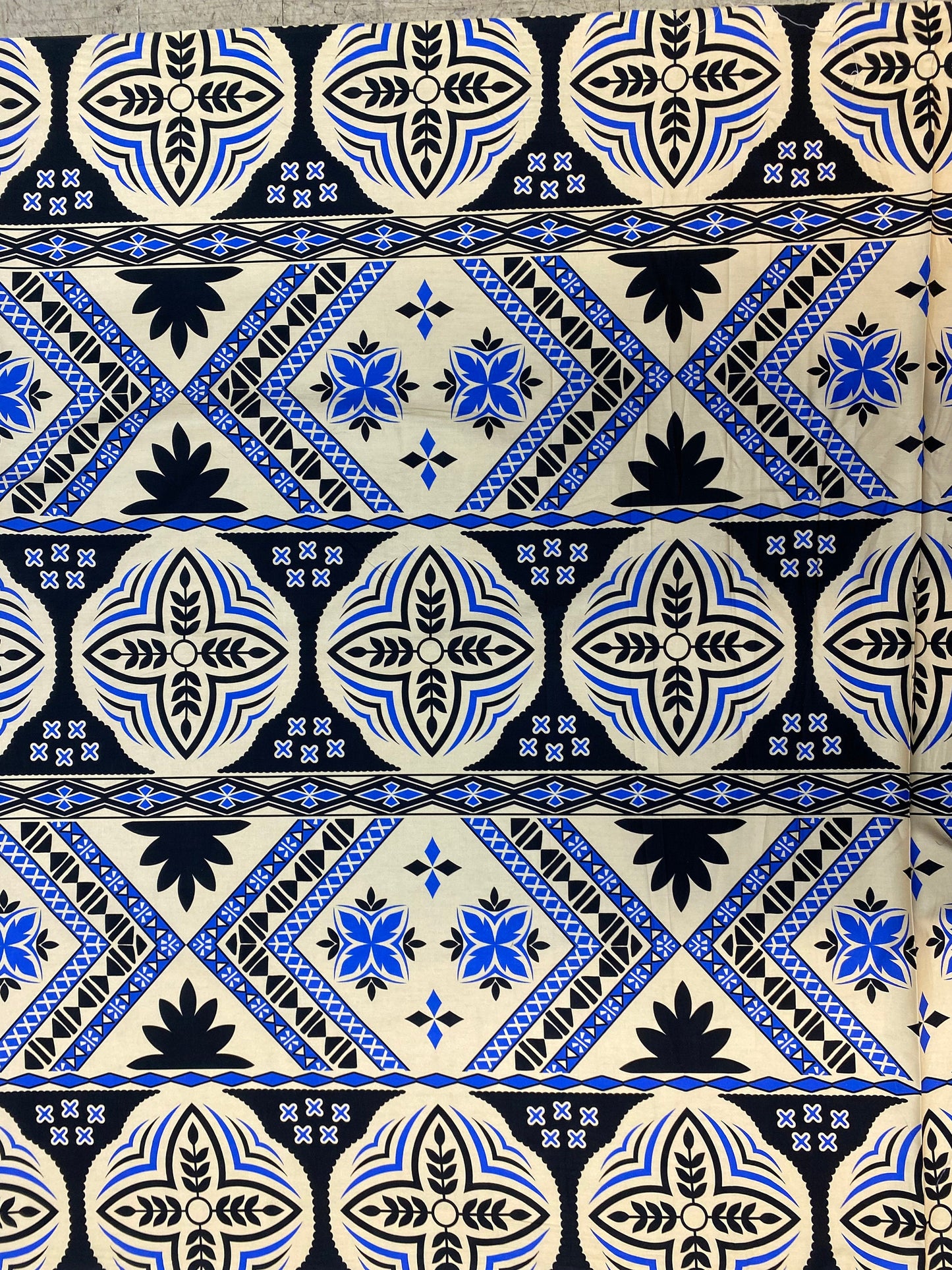 Fiji Islander Fabric 100% Cotton Tapa Print Fabric – 45" Wide, Sold by the Yard | Featuring Polynesian, Micronesian, and Melanesian Designs " | Gtex Fabrics
