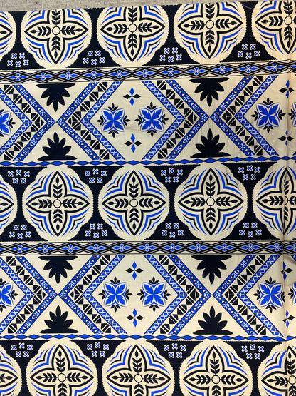 Fiji Islander Fabric 100% Cotton Tapa Print Fabric – 45" Wide, Sold by the Yard | Featuring Polynesian, Micronesian, and Melanesian Designs " | Gtex Fabrics