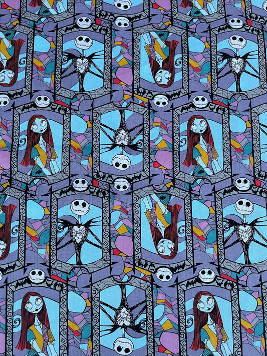 Nightmare Before Christmas Fabric Disney 100% Cotton 44"  For Quilting, Dress, Apparel, Crafts and More. Sold By The Yard  | Gtex Fabrics