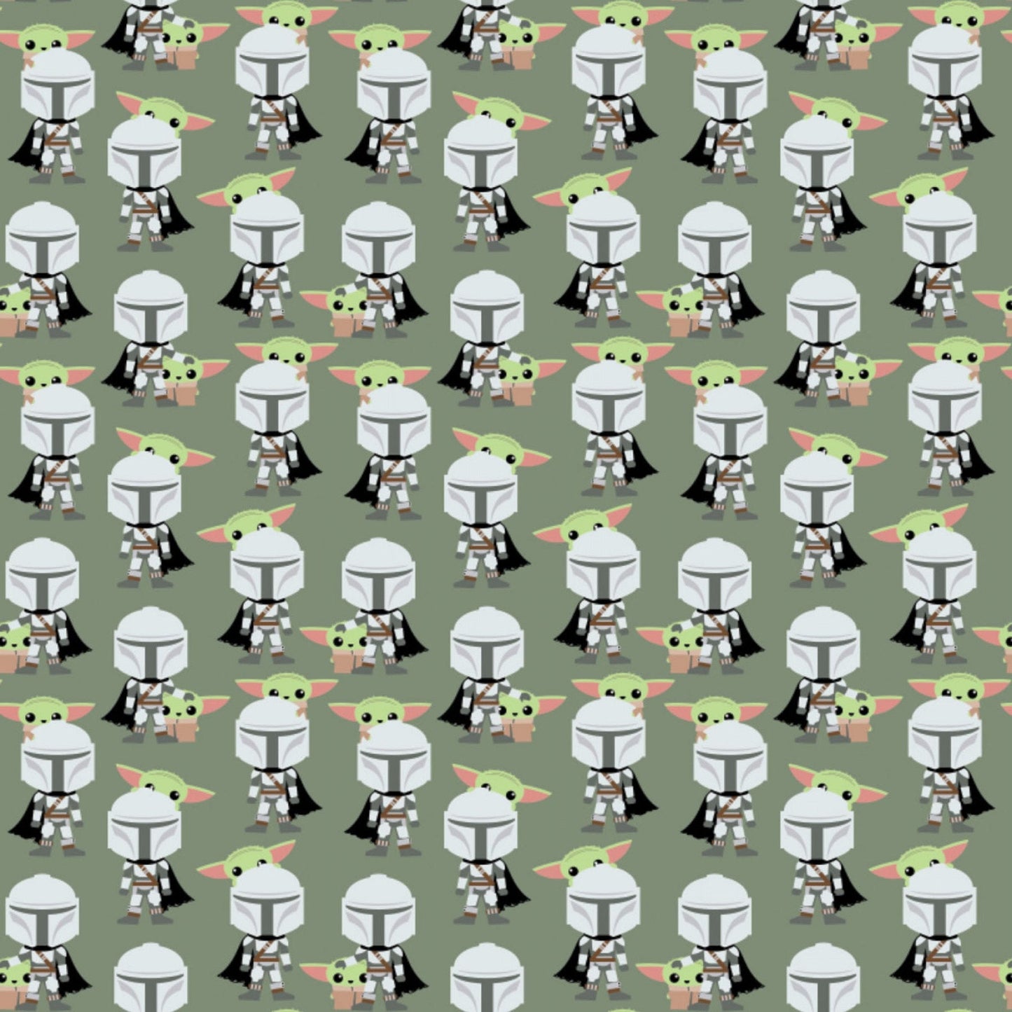 Disney Star Wars - Mandalorian The Child Baby YODA Toss 100% Quilting Cotton Fabric by The Yard | Gtex Fabrics