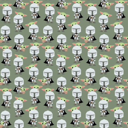 Disney Star Wars - Mandalorian The Child Baby YODA Toss 100% Quilting Cotton Fabric by The Yard | Gtex Fabrics